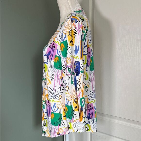 Colorful Floral Print Women's Top - Picture 3 of 11